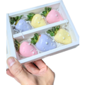 6pcs Pastel P.P.Y Chocolate Strawberries Gift Box